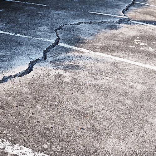 Damaged Parking Lot